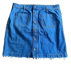 LOFT Denim Skirt 14 X-Large pocket jean sport Ann